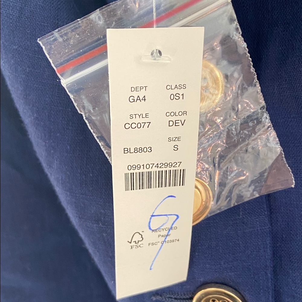 J. Crew Navy Blue Button-Front Mini Dress - Picture 7 of 13